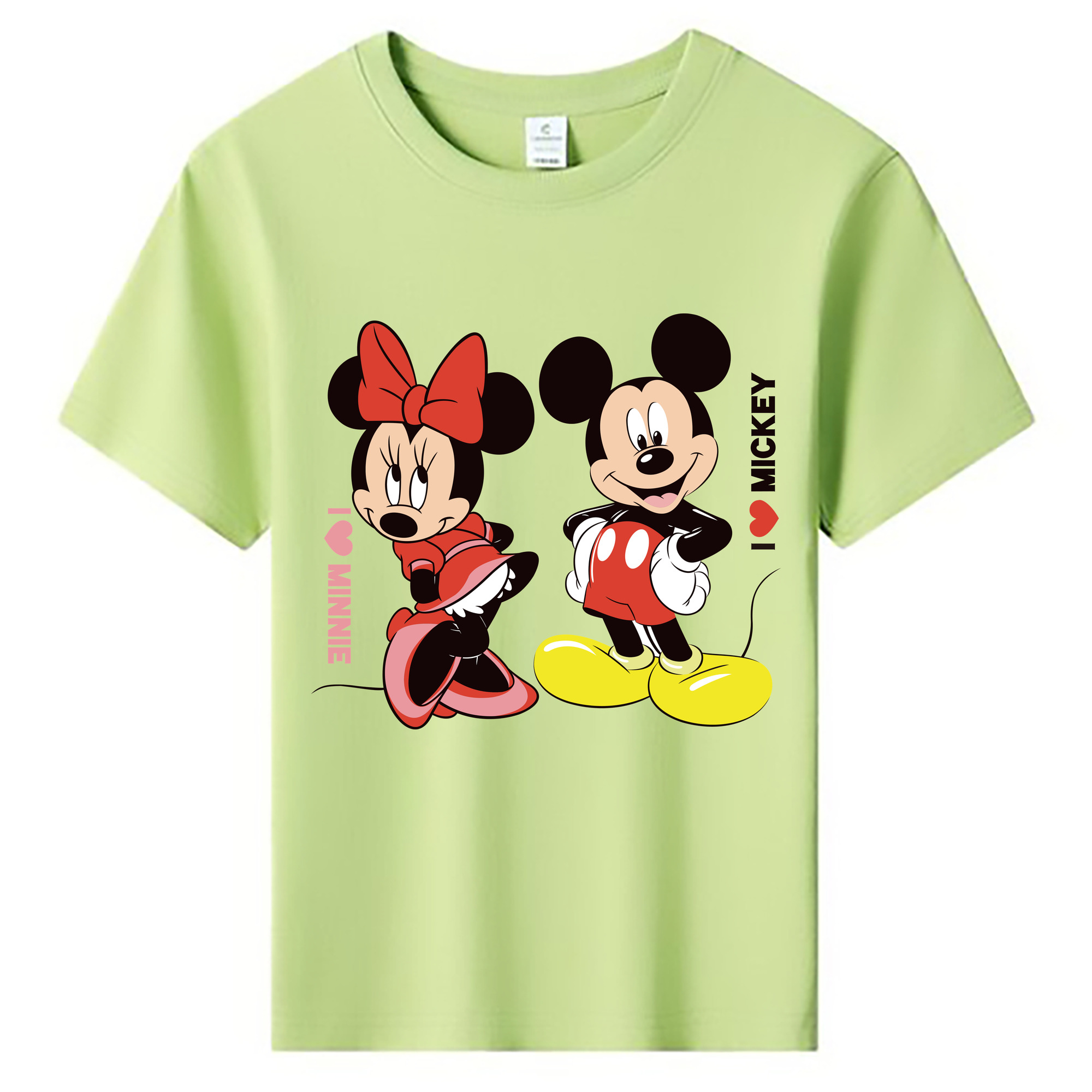 ミッキーマウス Mickey Mouse 綿100％キッズTシャツ（フロントプリント）